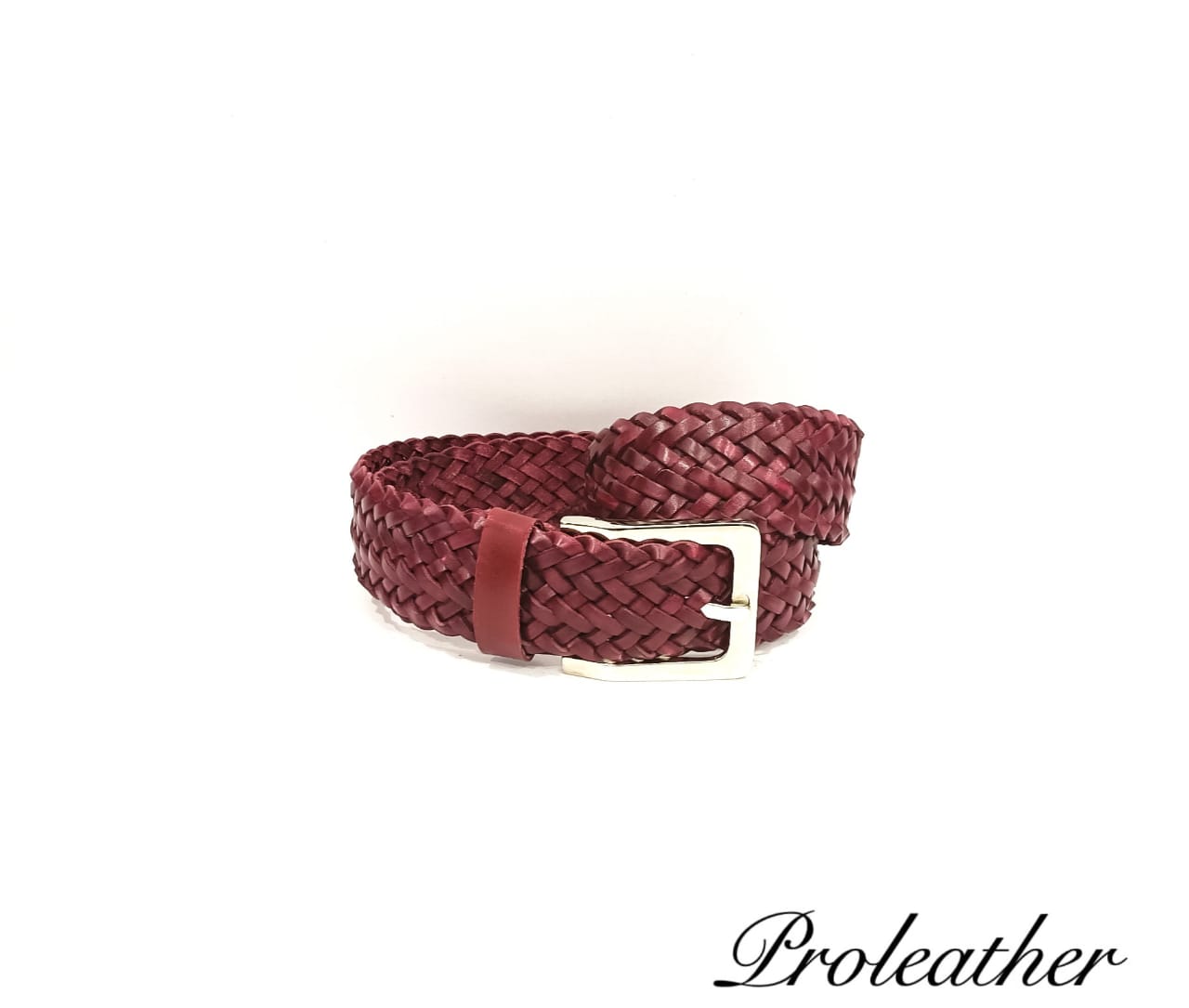 Handwoven belt ( leather )