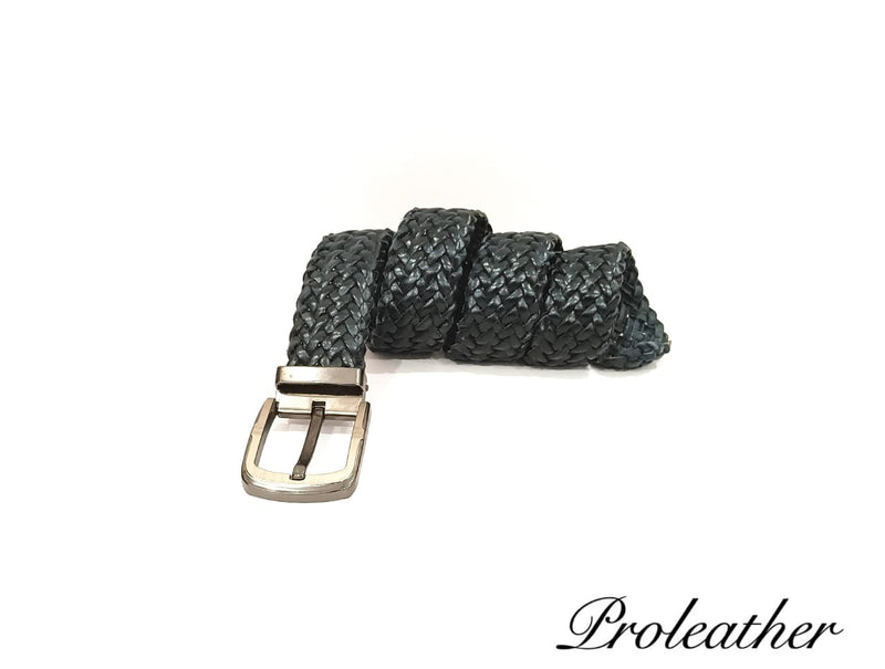 Handwoven belt ( leather )