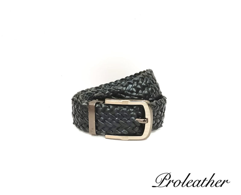 Handwoven belt ( leather )