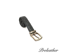 Handwoven belt ( leather )